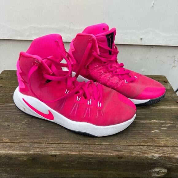 Nike Hypderdunk Hot Pink Basketball Hi Top Sneakers Breast Cancer Awareness 5.5Y - Picture 1 of 9